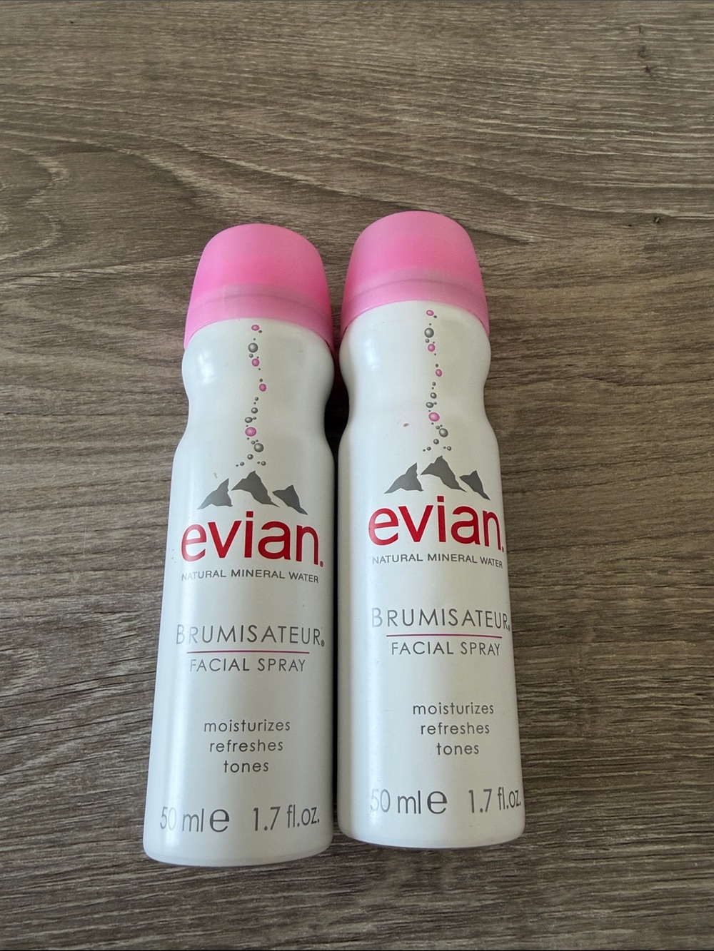 Evian Facial Toner Spray with Pink Cap - Twin Pack